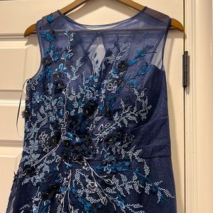NWT navy Teri Jon dress size 10